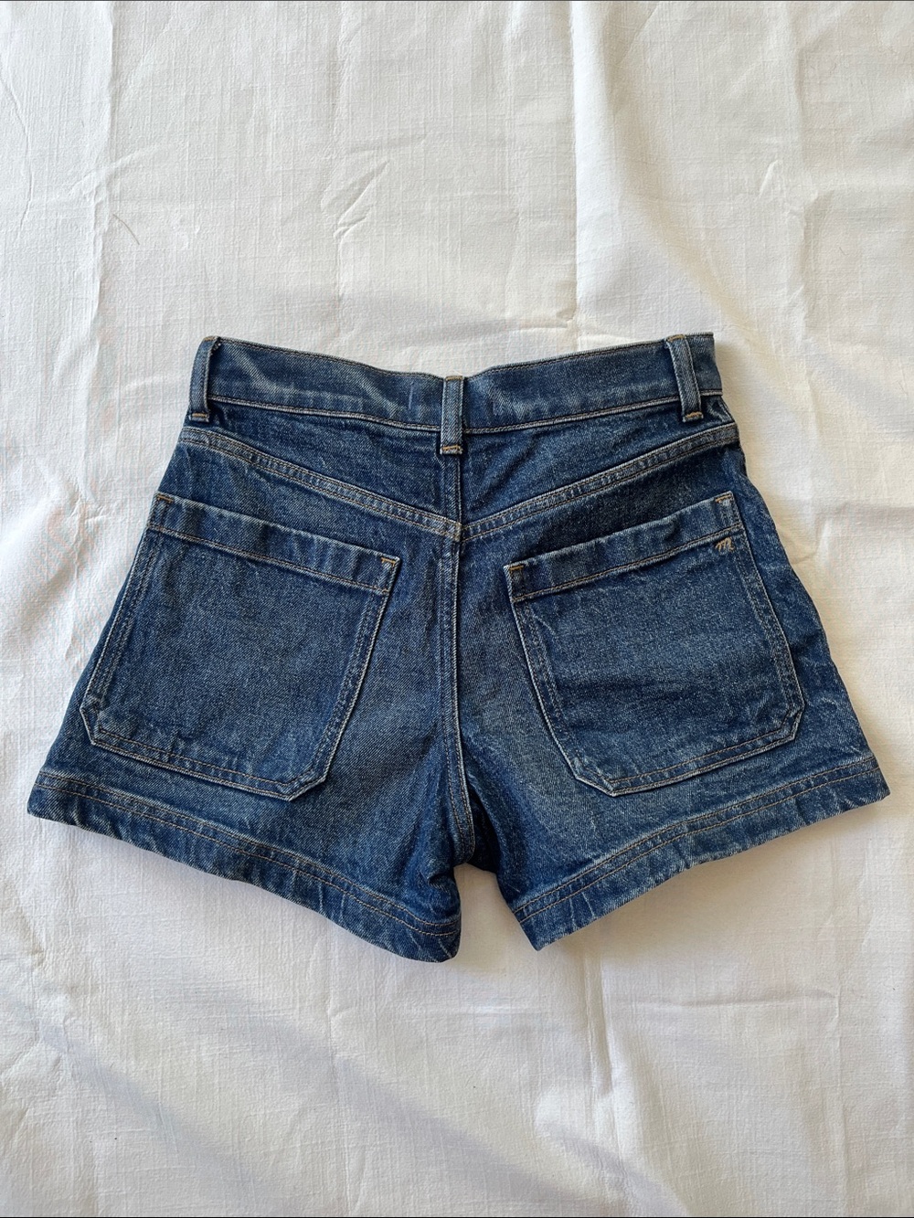Madewell Dark Blue High-Rise Denim Shorts - Picture 2 of 8